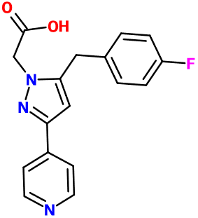 (image for) MC080134 (5-Fluorobenzyl-3-pyridinyl-1H-pyrazolyl)acetic acid